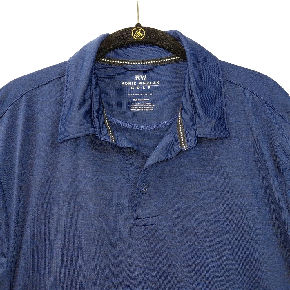 Rorie Whelan Golf Polo Men's Size Large‎  Navy Blue